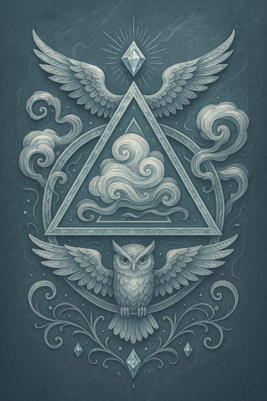 Example output from the Alchemical Insignia Art ChatGPT prompt: Air.