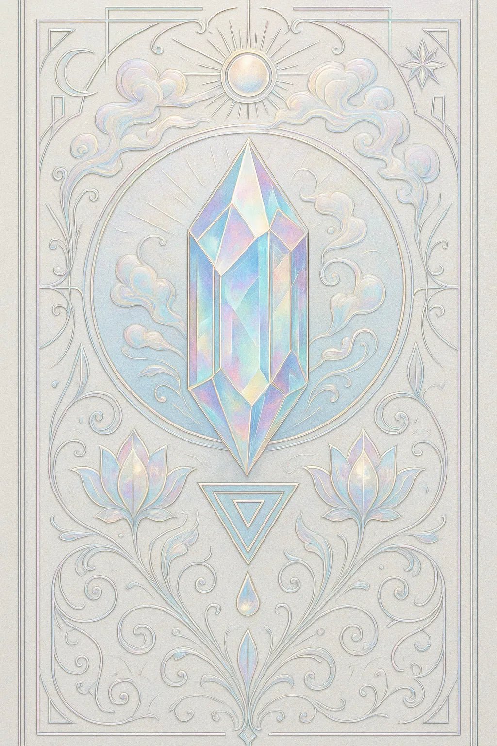 Example output from the Alchemical Insignia Art ChatGPT prompt: Crystal.
