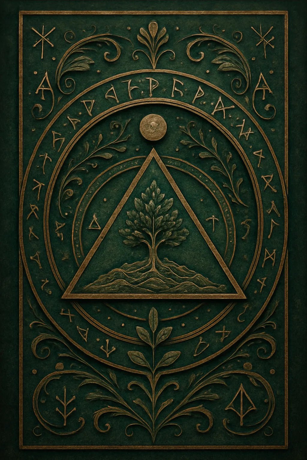 Example output from the Alchemical Insignia Art ChatGPT prompt: Earth.