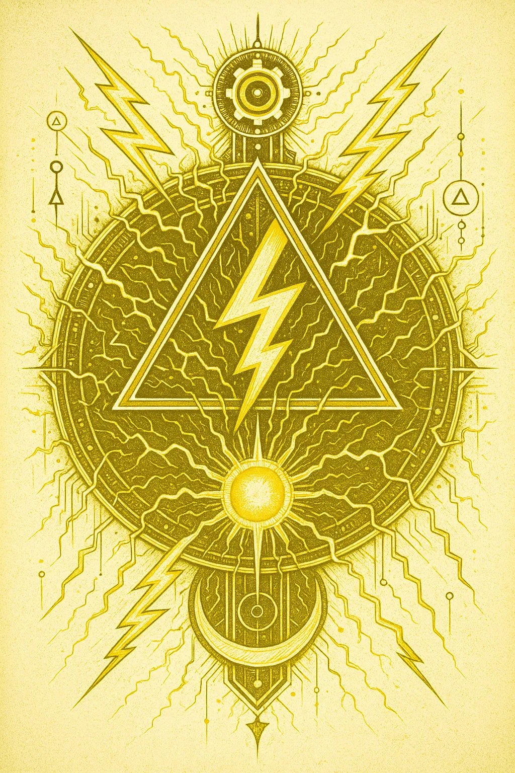 Example output from the Alchemical Insignia Art ChatGPT prompt: Lighting.