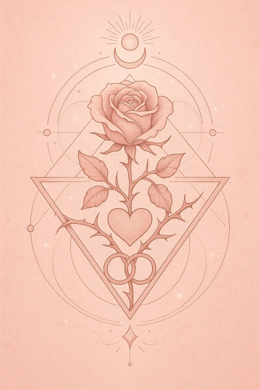 Example output from the Alchemical Insignia Art ChatGPT prompt: Rose.