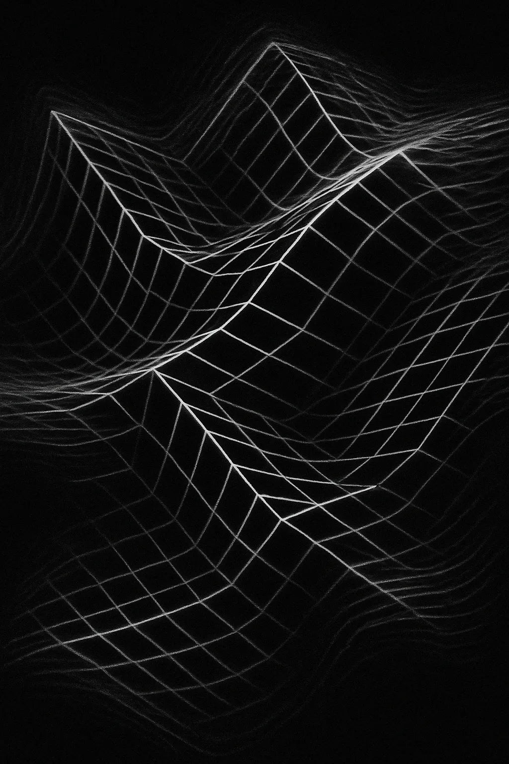 Example output from the Black And White Motion Artworks ChatGPT prompt: hypnotic optical illusion prints in black and white. Preview 8.
