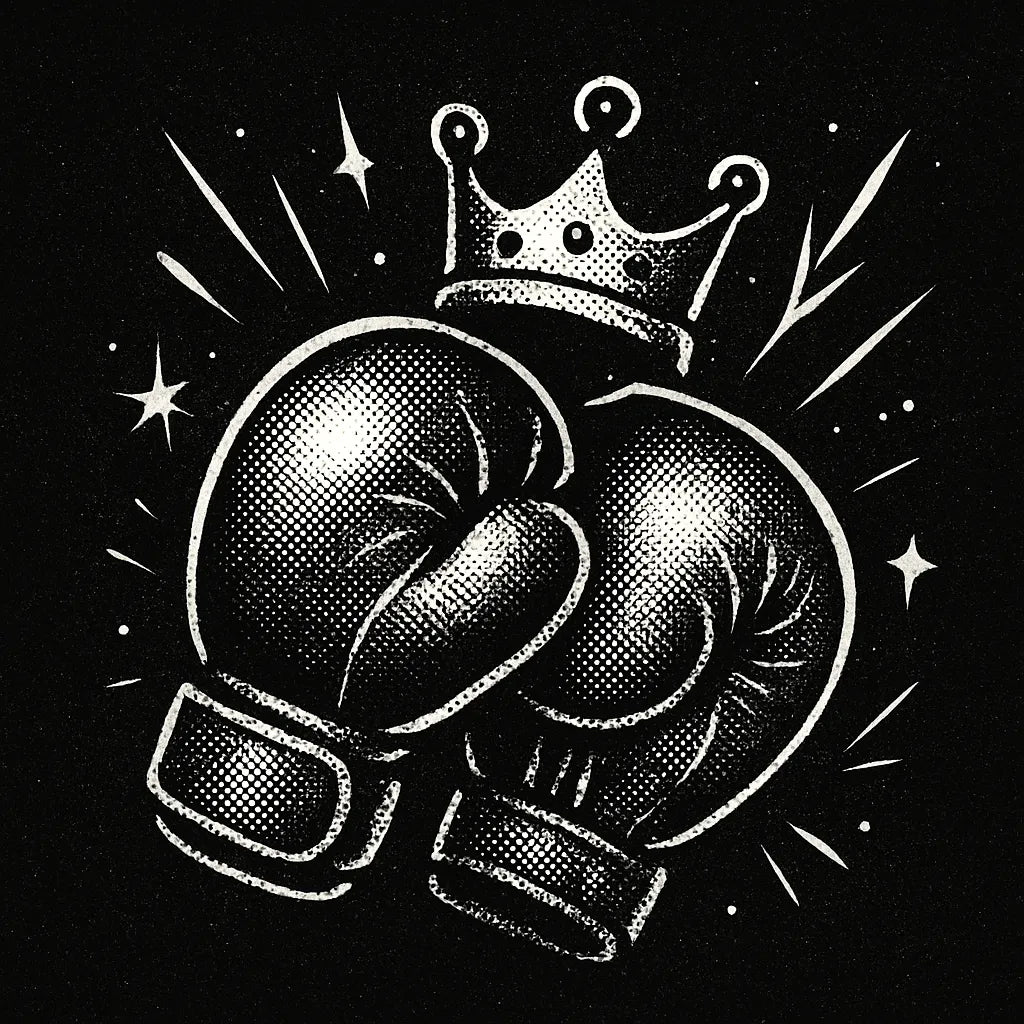Example output from the Black White Retro Halftone Comic Art ChatGPT prompt: vintage comic-style illustrations with bold halftone dots, diagonal composition, and gritty grain textures in stark black-and-white. Preview 1.