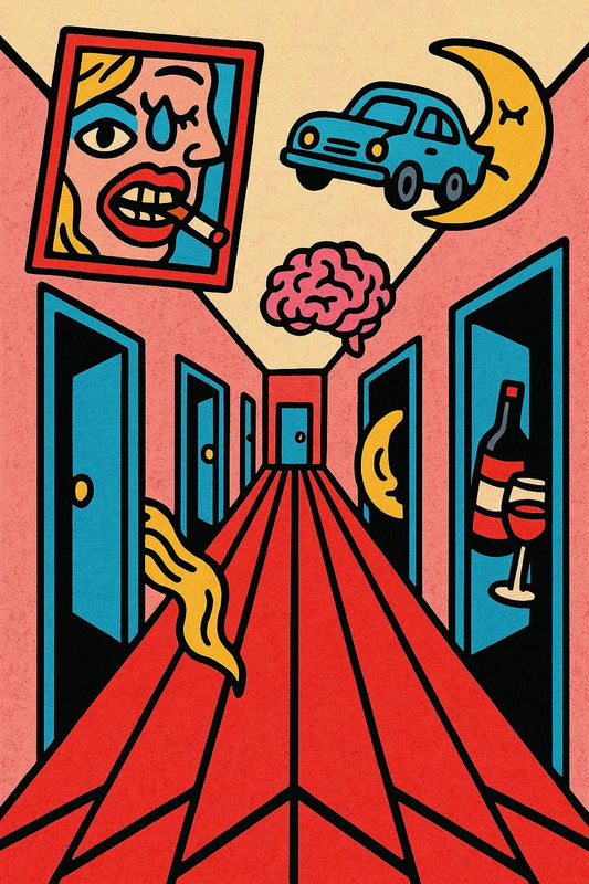 Example output from the Bold Popsurreal Illustrations ChatGPT prompt: vibrant surreal artwork. Preview 1.