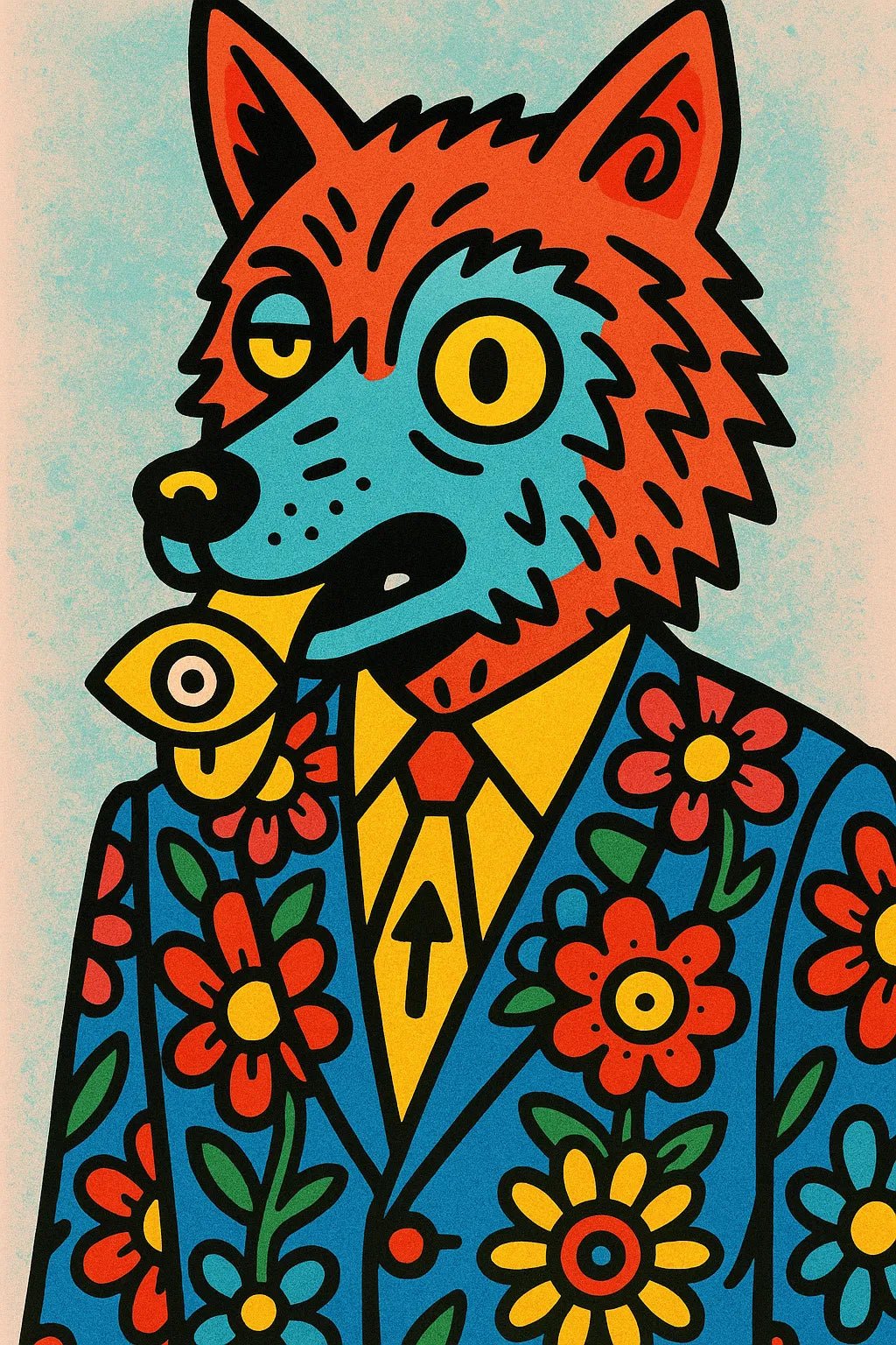 Example output from the Bold Popsurreal Illustrations ChatGPT prompt: vibrant surreal artwork. Preview 4.