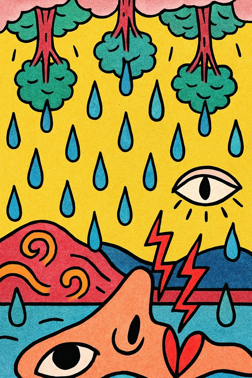 Example output from the Bold Popsurreal Illustrations ChatGPT prompt: vibrant surreal artwork. Preview 6.