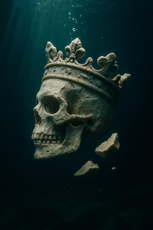 Example output from the Broken Marble Statues In Ocean ChatGPT prompt: ancient marble sculptures submerged underwater. Preview 1.