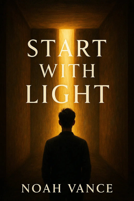 Example output from the Cinematic Book Covers ChatGPT prompt: photorealistic book covers in portrait format. Start with Light.