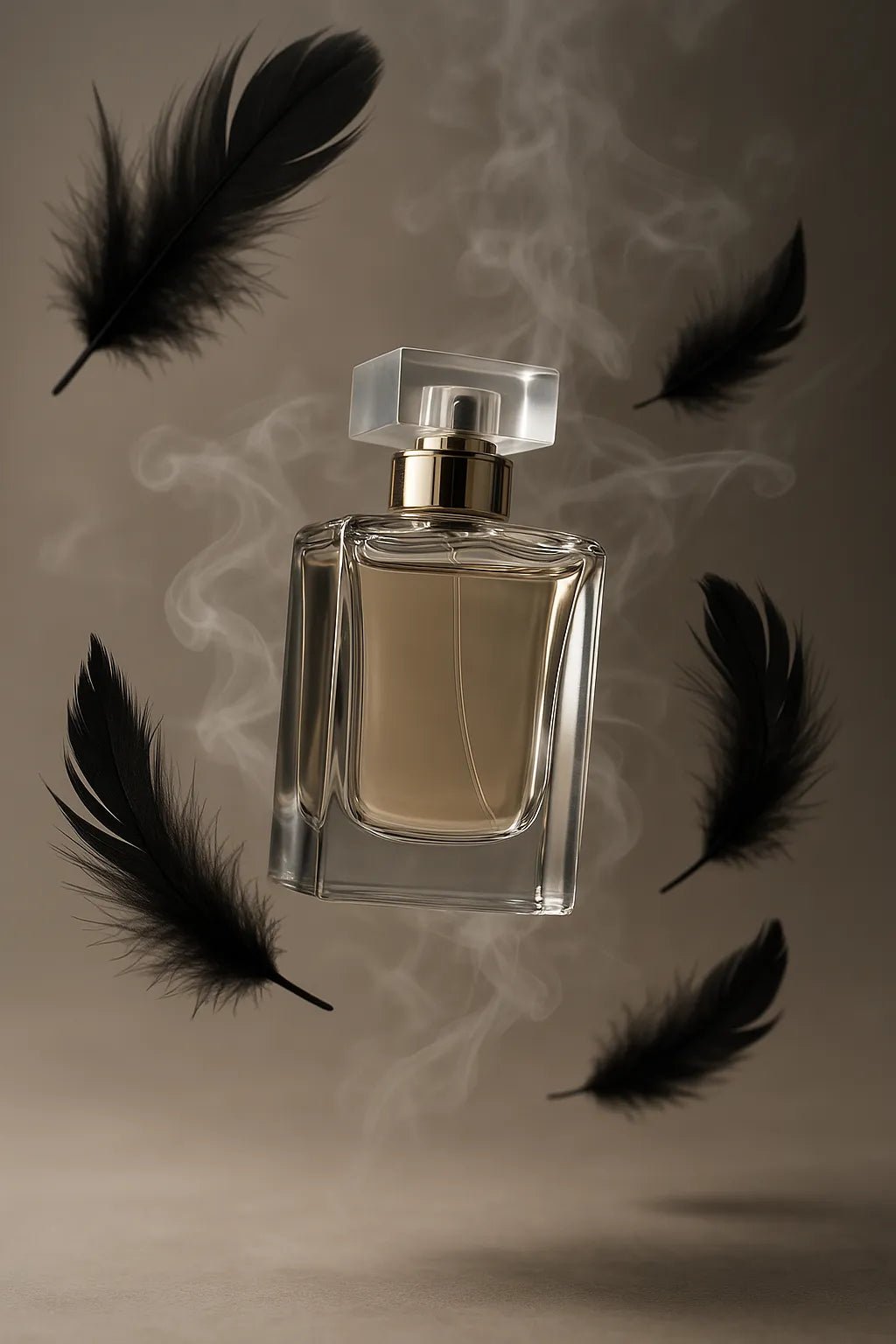 Example output from the Custom Floating Product Showcases ChatGPT prompt: premium floating product scene. Cologne.