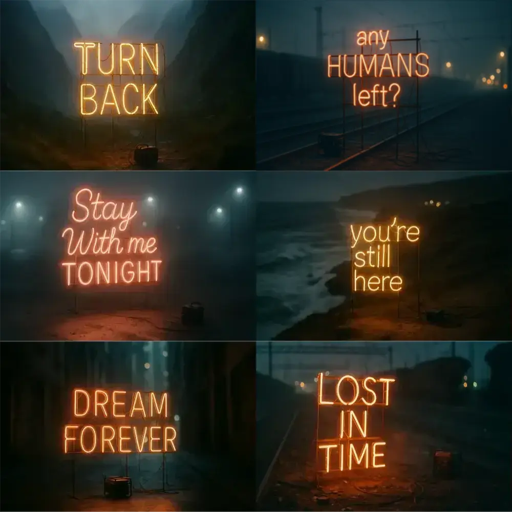 Custom Neon Signs In Real Night Scenes
