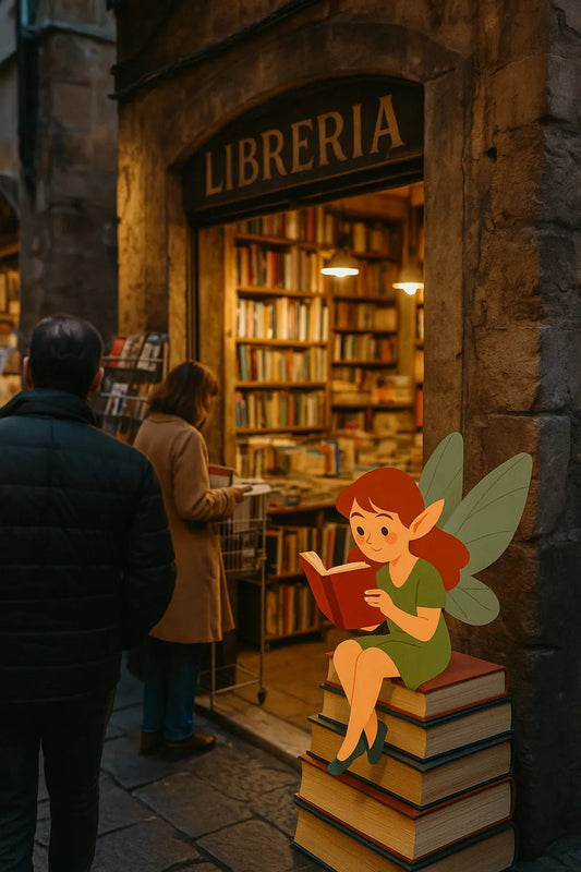 Example output of hybrid DSLR-style photo featuring seamlessly embedded 2D vector character. Fairy.