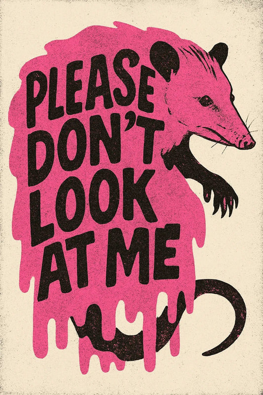 Example output from the Drippy Animal Quote Posters ChatGPT prompt: surreal animal poster graphics. Rat.