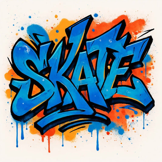 Example output from the High Contrast Dynamic Graffiti Art ChatGPT prompt: Skate