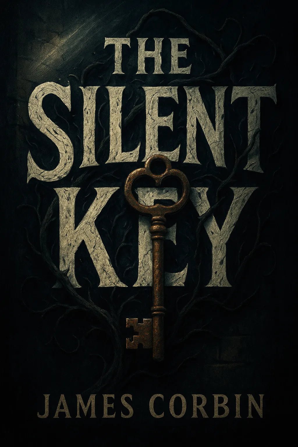 Example output from the Expressive Typography Book Cover ChatGPT prompt: The Silent Key