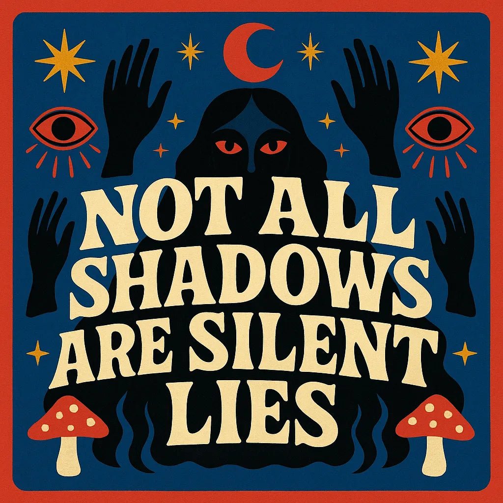 Example output from the Folk Art Quote Poster Designs ChatGPT prompt: bold folk-psychedelic poster Silent