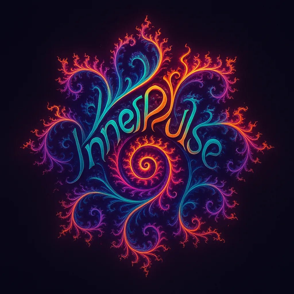 Example output of fractal-style logo generated by a ChatGPT prompt template. Inner Pulse.