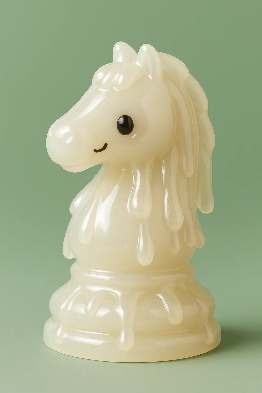 Example output from the Gelatin Kawaii Art Generator ChatGPT prompt: Chess Horse.