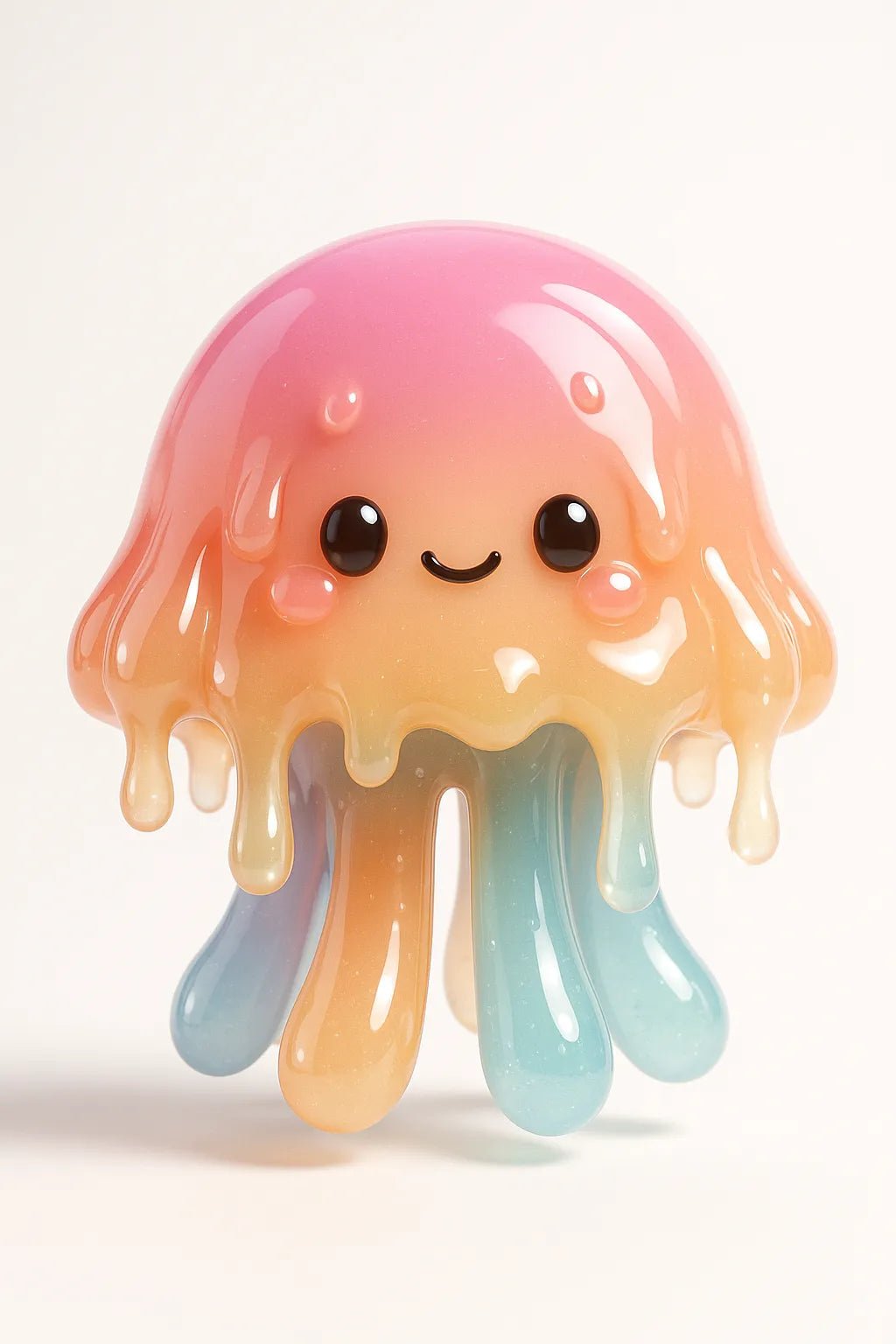 Example output from the Gelatin Kawaii Art Generator ChatGPT prompt: Jellyfish.