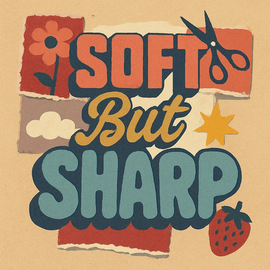 Example output from the Handcrafted Retro Zine Slogan Collages ChatGPT prompt: retro collage slogans with mixed fonts, sticker-cut edges, muted color palettes, and zine-style texture layers. Preview 1.