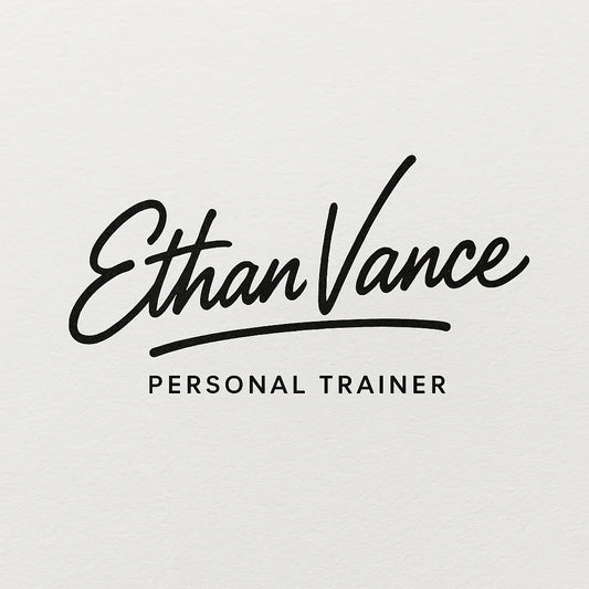 Example output from the Luxury Signature Logo Creator ChatGPT prompt: elegant signature-style logo. Ethan Vance.