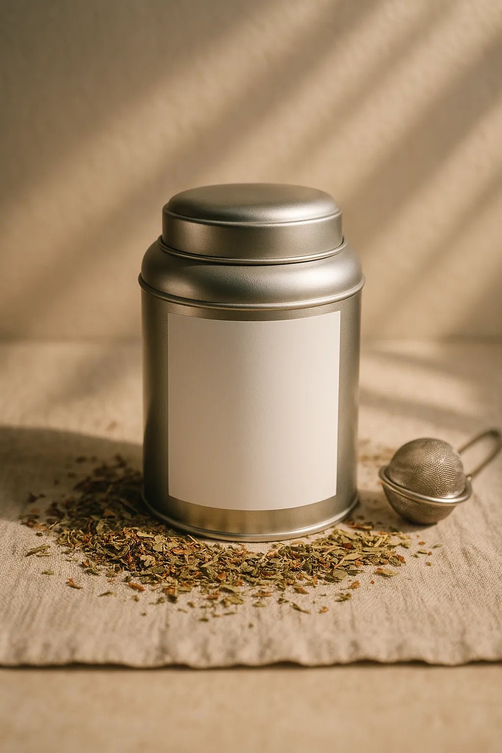 Example output from the Luxury Supplement Mockups White Label ChatGPT prompt: soft-lit supplement mockup. Preview 6.