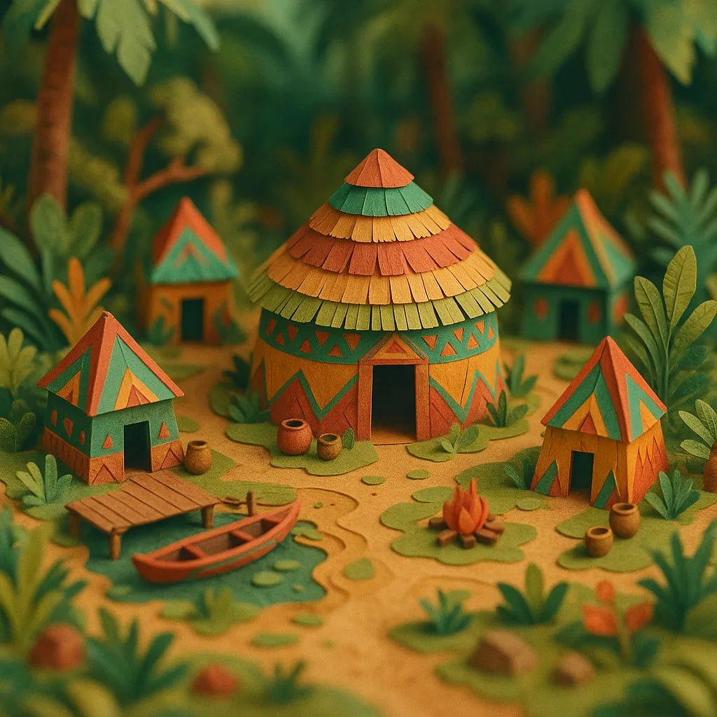 Example output from the Macro Isometric Paper Style 3D Worlds ChatGPT prompt: vibrant low-poly environments in isometric view, styled with paper textures, depth-of-field blur, and detailed scenery from real or fantasy locations. Preview 3.