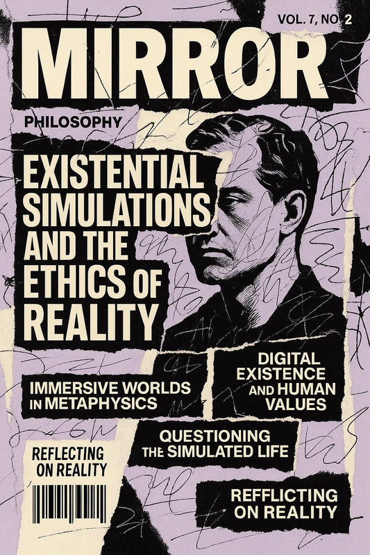 Example output from the Maximalist Magazine Covers ChatGPT prompt: chaotic editorial magazine covers. Mirror.