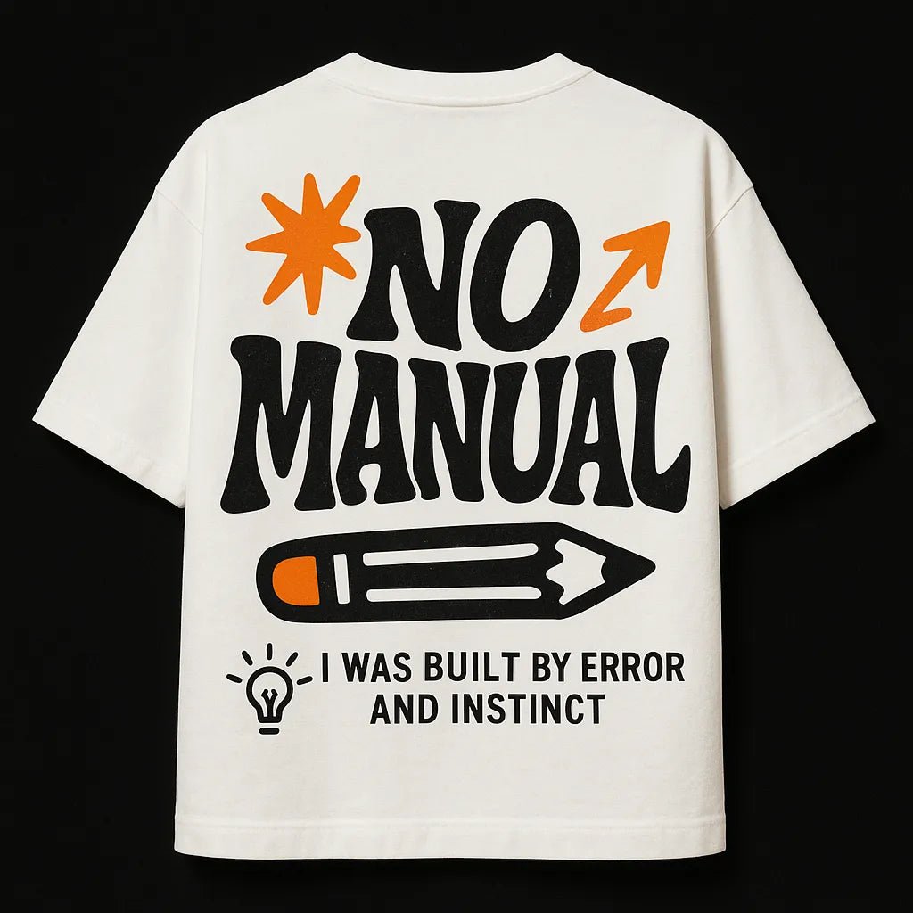 Example output from the Minimal Concept T Shirt Back Prints ChatGPT prompt: premium flat-lay T-shirt mockups with bold centered quotes, minimalist concept icons, vivid highlights, and high-resolution fabric texture rendering. No Manual.