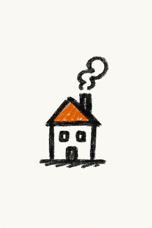 Example output from the Minimalist Hand Drawn Doodle Art ChatGPT prompt: House