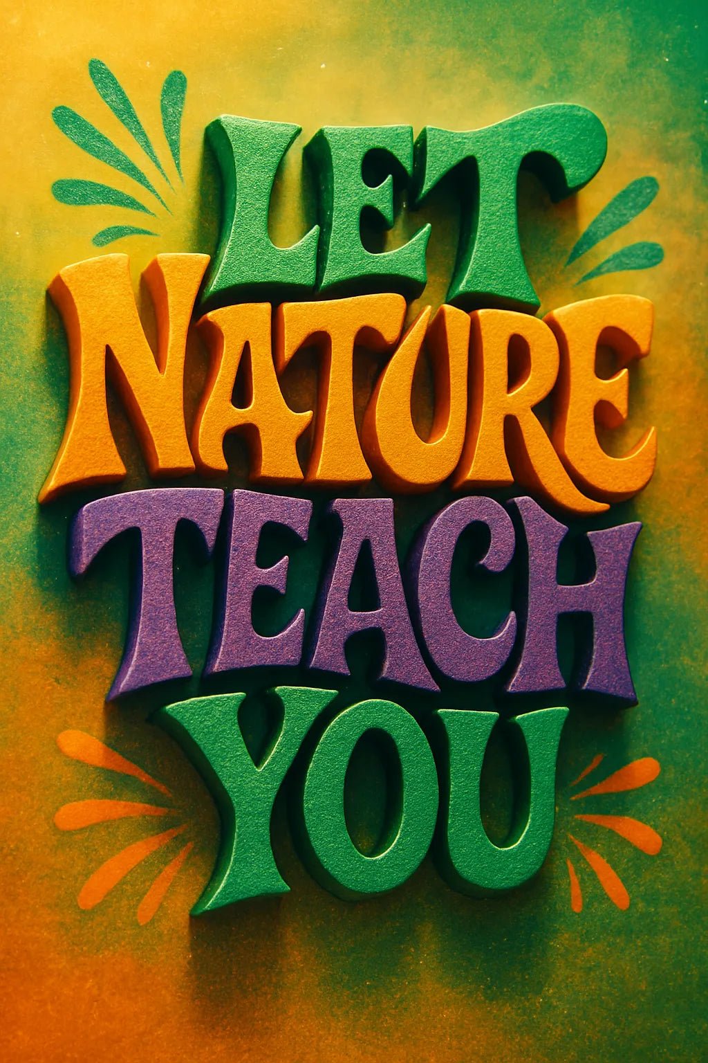 Example output from the Mixed Expressive 3D Quote Posters ChatGPT prompt: bold 3D text posters with layered typography, triadic color schemes, and textured duotone overlays for expressive visual impact. Preview 3.
