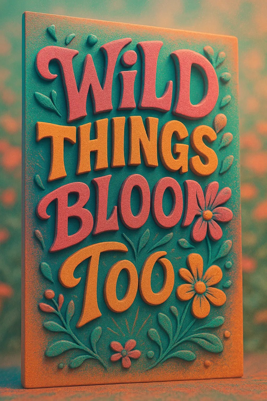 Example output from the Mixed Expressive 3D Quote Posters ChatGPT prompt: bold 3D text posters with layered typography, triadic color schemes, and textured duotone overlays for expressive visual impact. Preview 9.