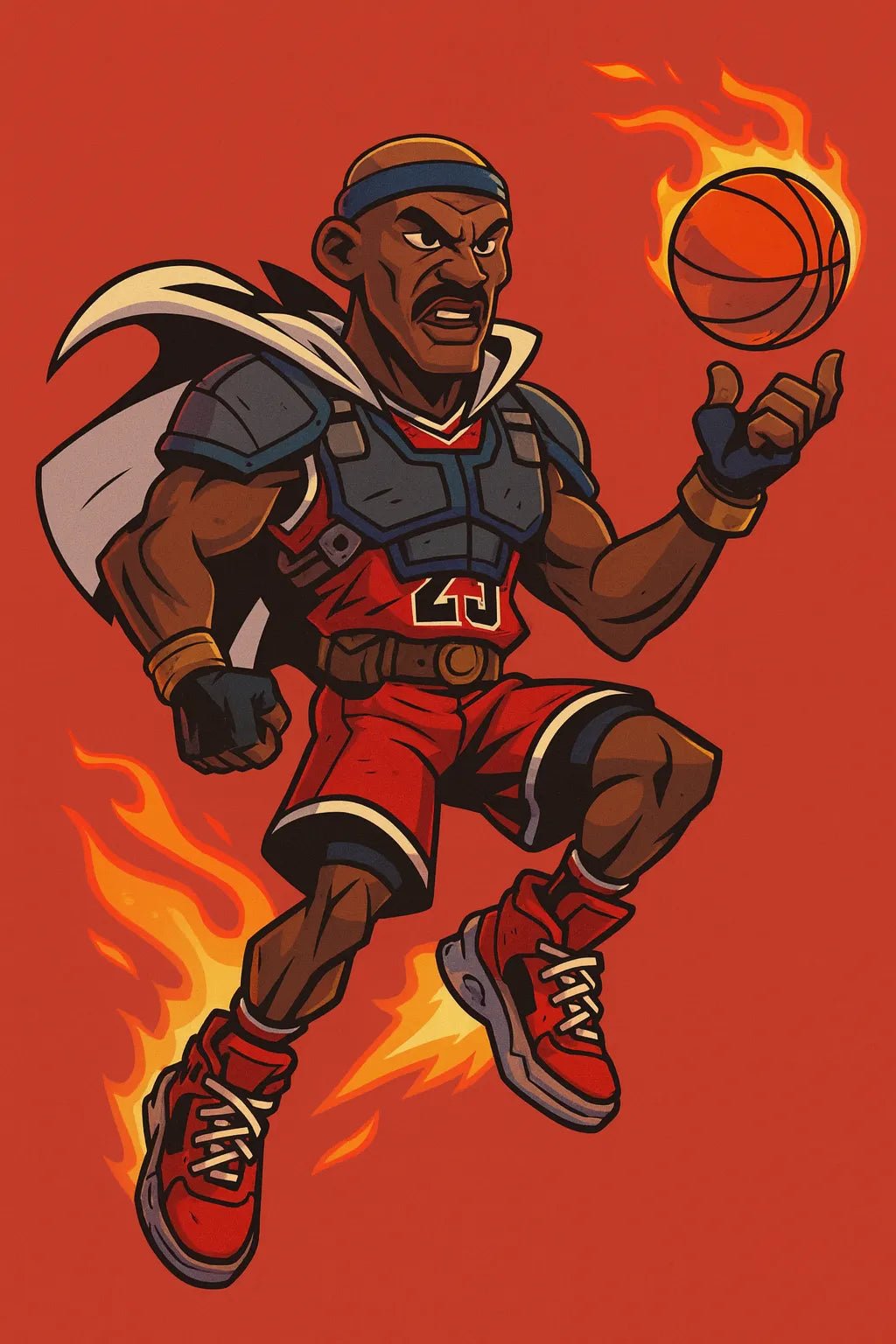 Example output from the Photo To Cartoon Game Characters ChatGPT prompt: Slam Super Hero
