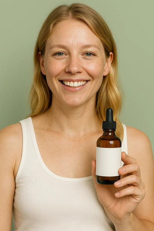 Example output from the Premium E-Commerce Product Mockup ChatGPT prompt: Oil Bottle