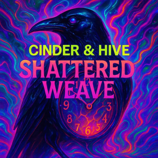 Example output from the Psychedelic Trippy Album Cover Design ChatGPT prompt: Shattered Weave