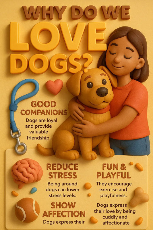 Example output from the Realistic 3D Learning Tip Flyers ChatGPT prompt: educational posters with 3D characters, dynamic tip callouts, and colorful layouts, featuring cinematic lighting and bold, scene-integrated titles. Love Dogs?.