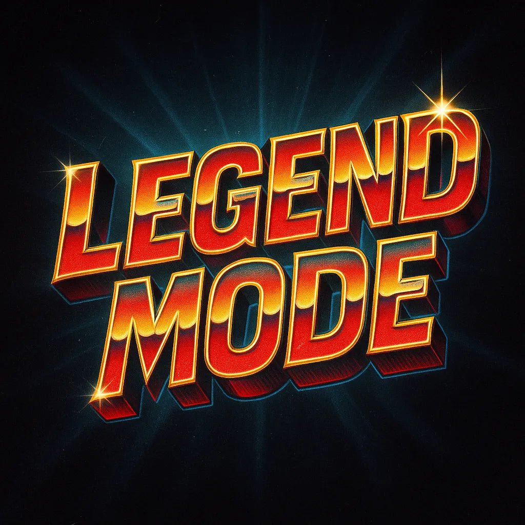 Example output from the Retro Text Designs With Effects ChatGPT prompt: 80s-inspired logo typography. Legend Mode.