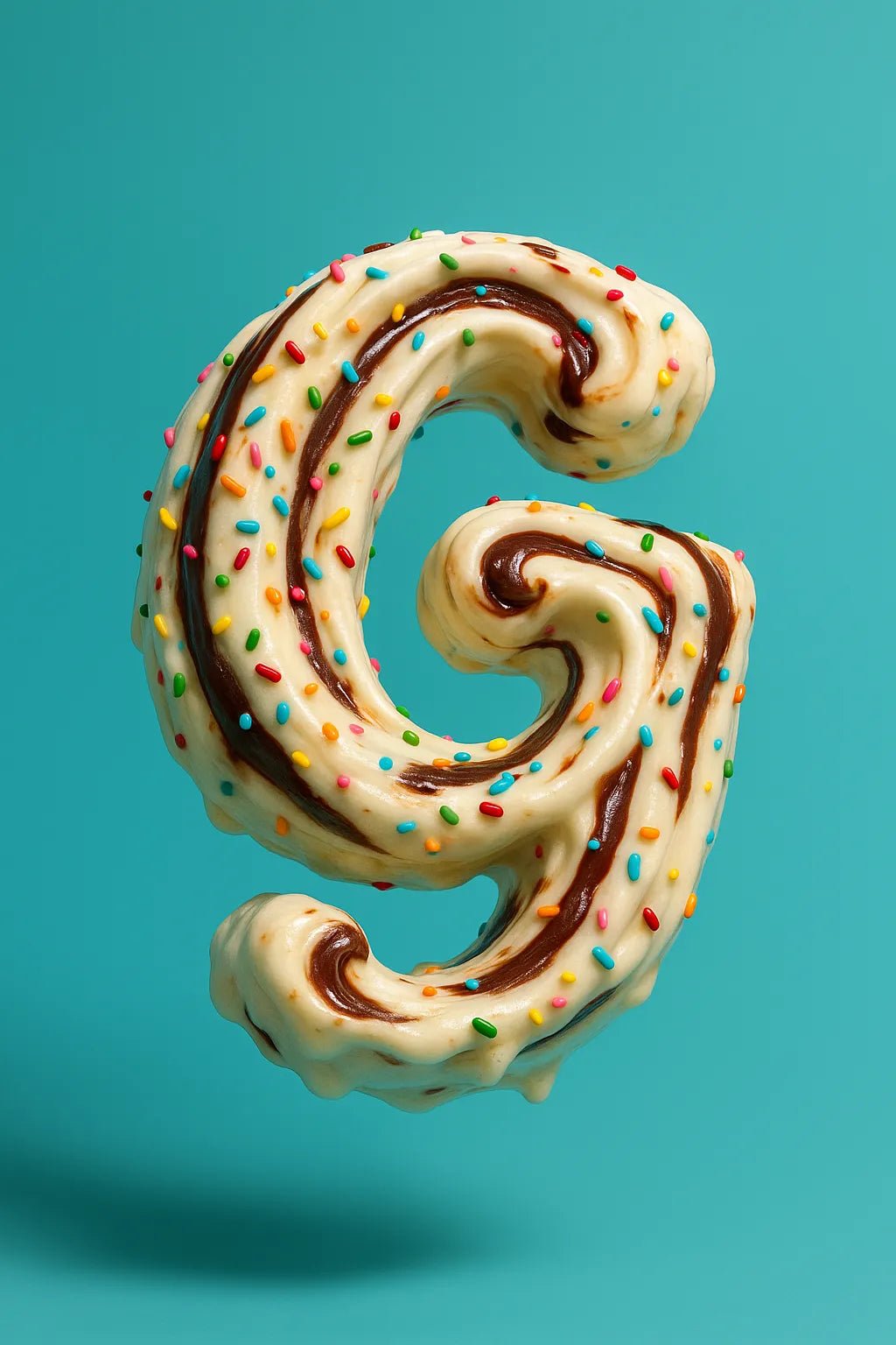 Example output from the Stunning 3D Letters With Rich Materials ChatGPT prompt: G