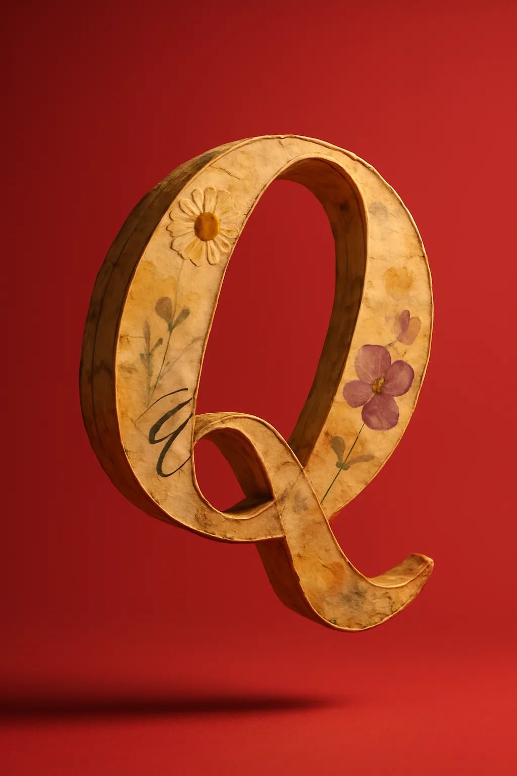 Example output from the Stunning 3D Letters With Rich Materials ChatGPT prompt: Q2