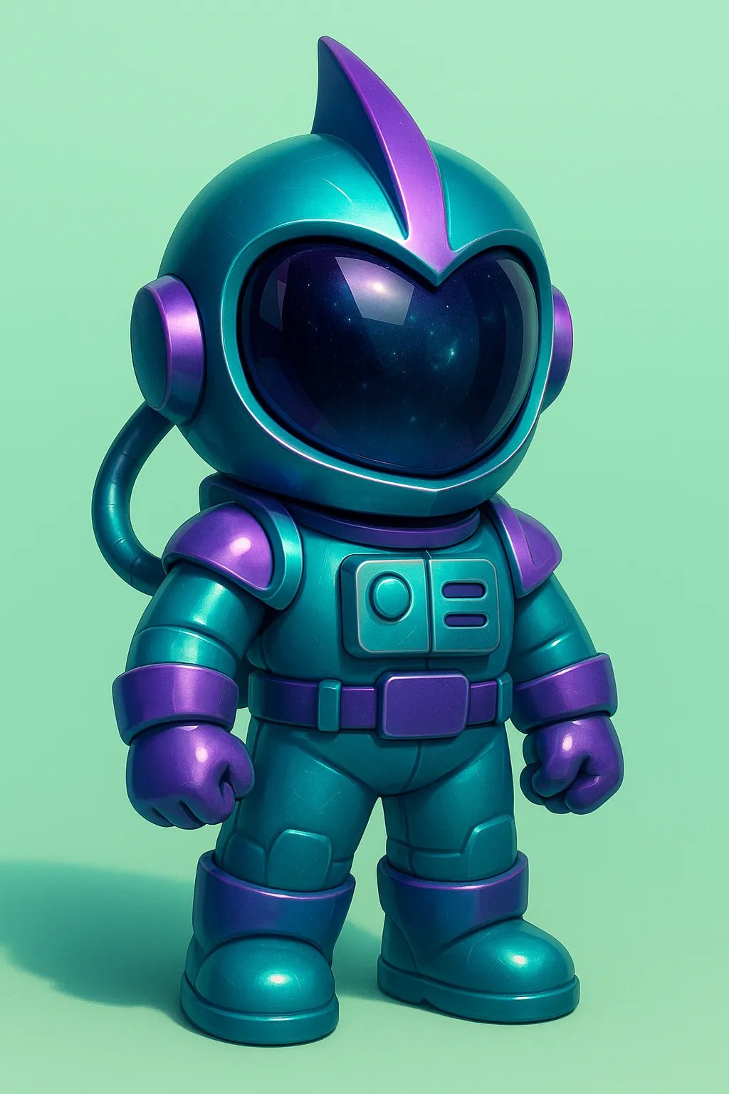 Example output of stylized 3D cartoon toy portraits: Space Explorer