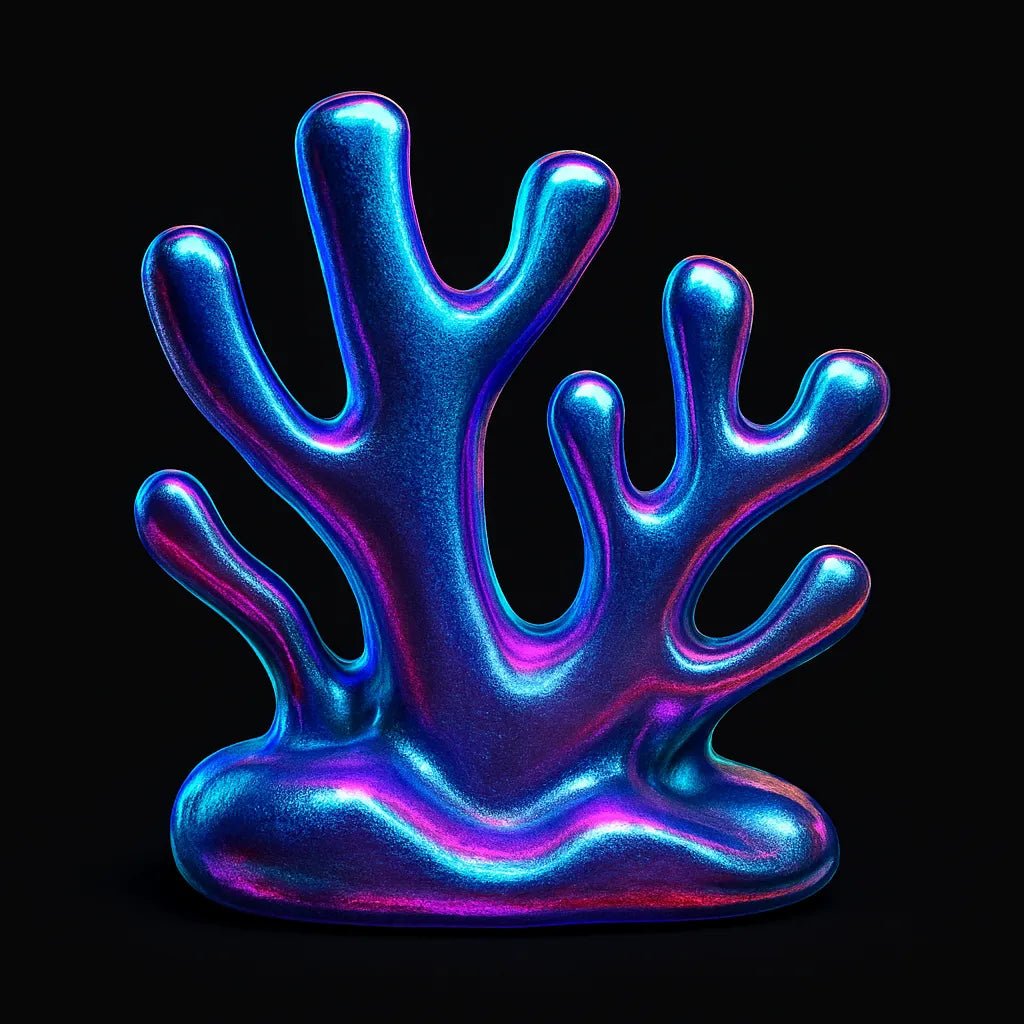 Translucent Grainy Chrome 3D Icon – ChatGPT Prompt Template
