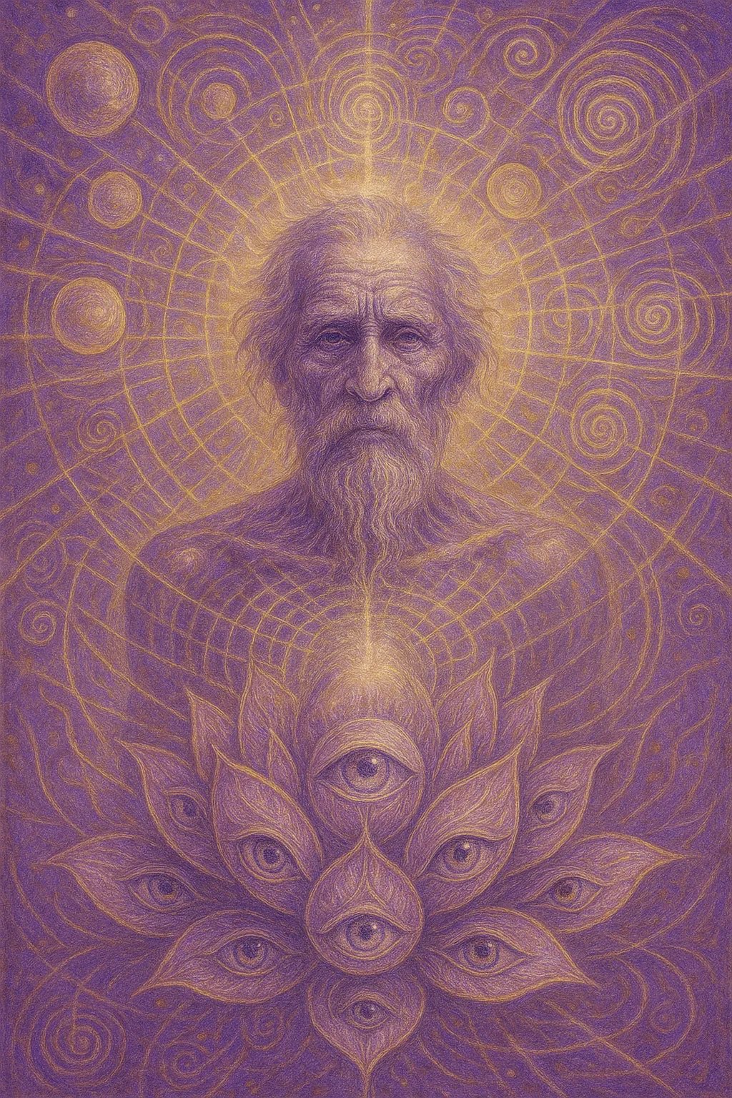 Example output from the Visionary Psychedelic Portraits ChatGPT prompt: luminous surreal portraits. Preview 4.