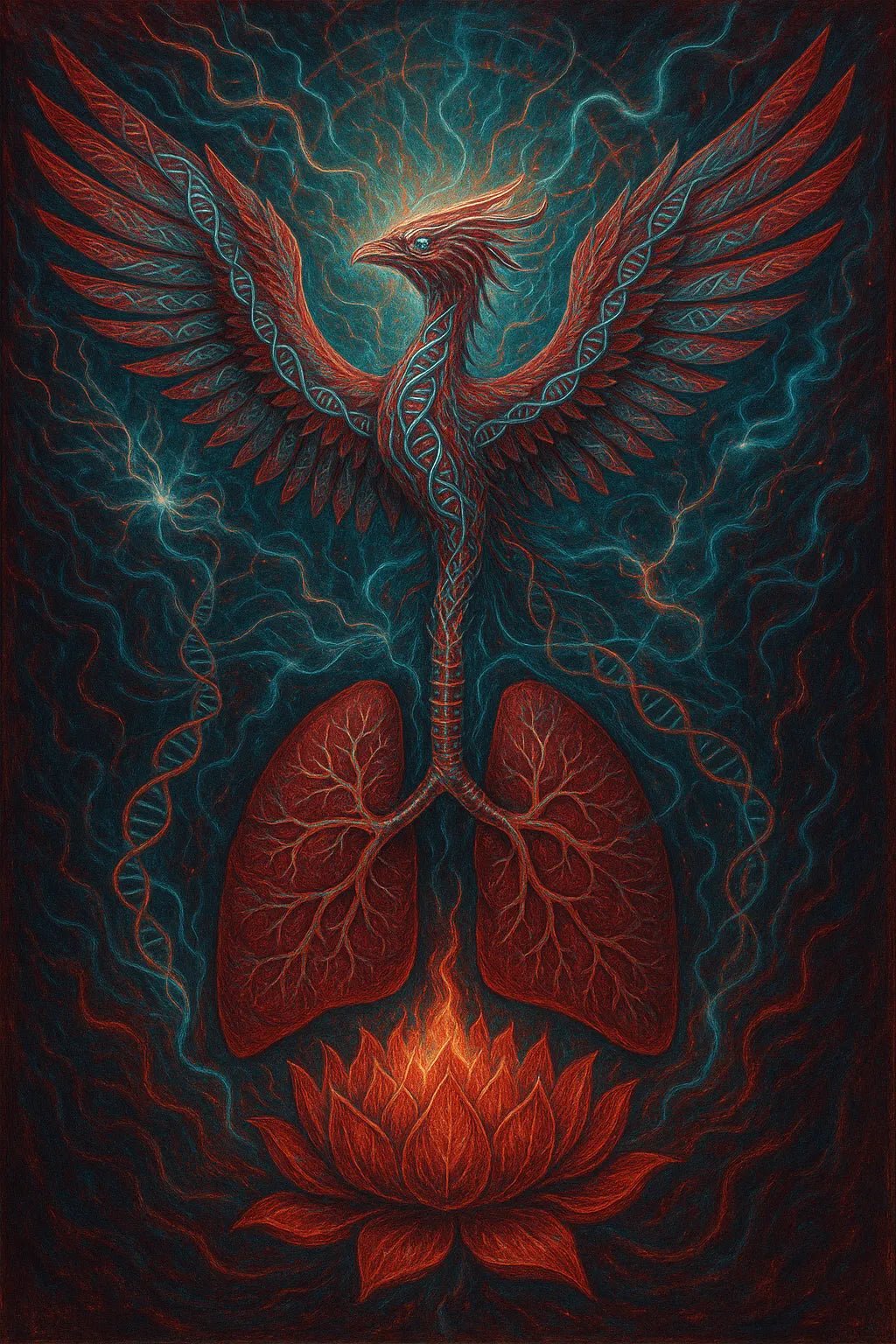 Example output from the Visionary Psychedelic Portraits ChatGPT prompt: luminous surreal portraits. Preview 8.