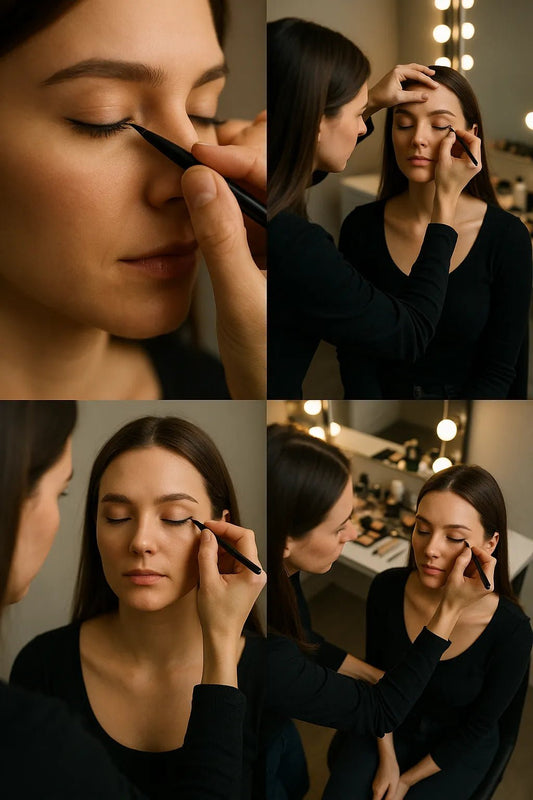 Example output from the Visualize Any Scenes With 4 Angles ChatGPT prompt: cinematic stills in four angle variations per scene. Make Up.