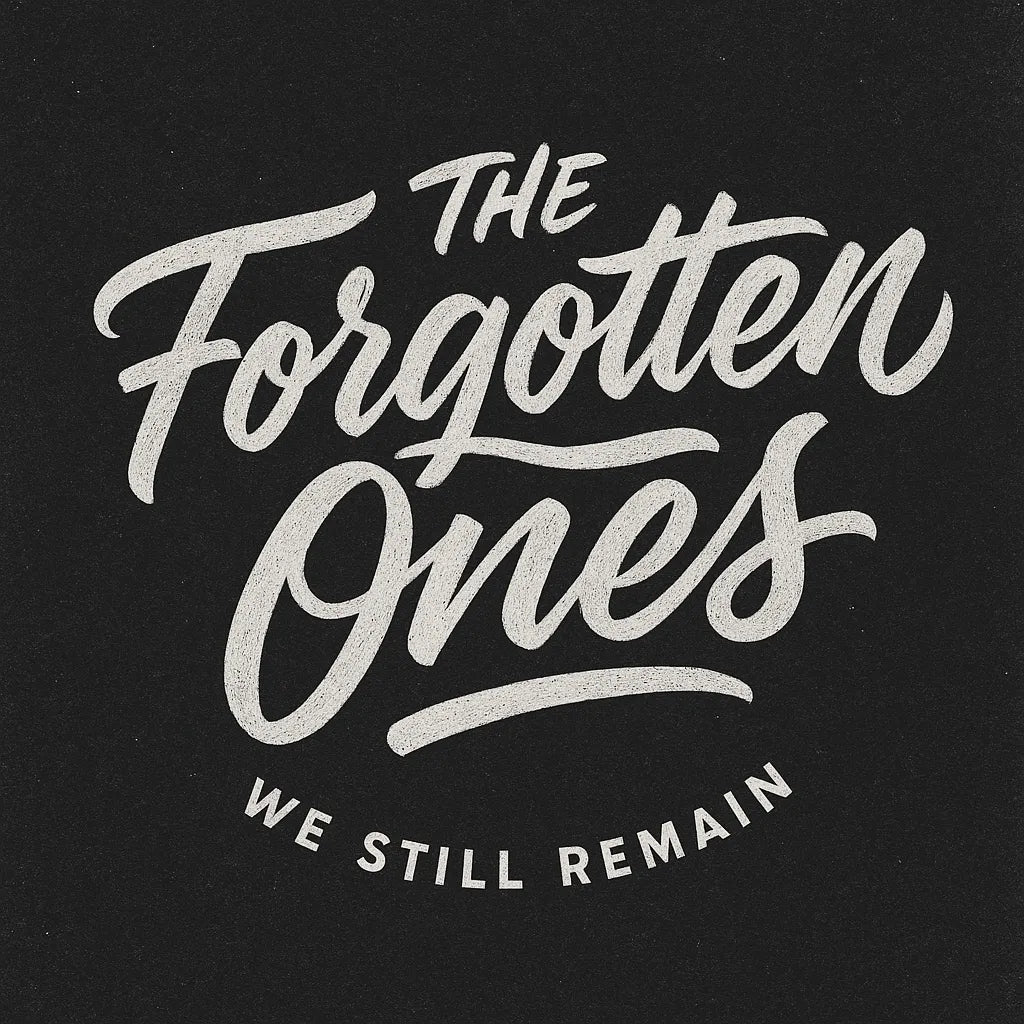 Example output from the White Bold Brush Script Logos ChatGPT prompt: The Forgotten Ones.