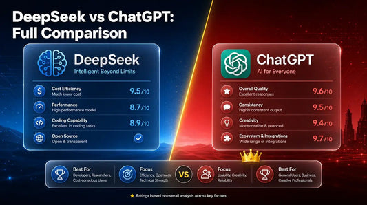 DeepSeek vs ChatGPT glassmorphism hero