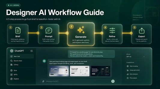 Designer AI Workflow Guide glassmorphism hero