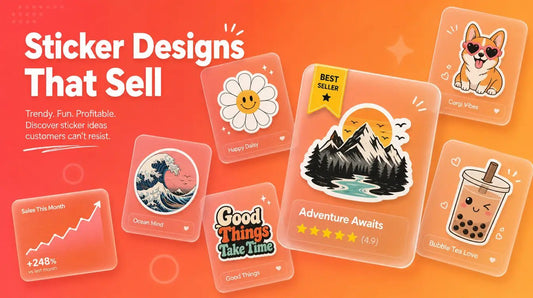 Sticker Designs That Sell glassmorphism hero