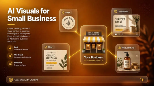 AI Visuals for Small Business glassmorphism hero