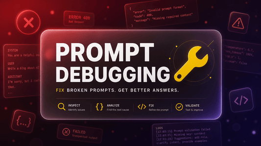 Debugging ChatGPT prompts guide glassmorphism hero
