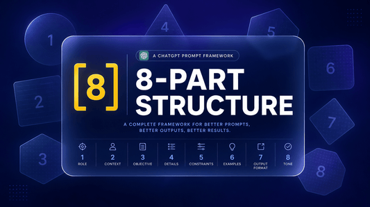 Mastering the 8-part ChatGPT prompt structure framework glassmorphism hero